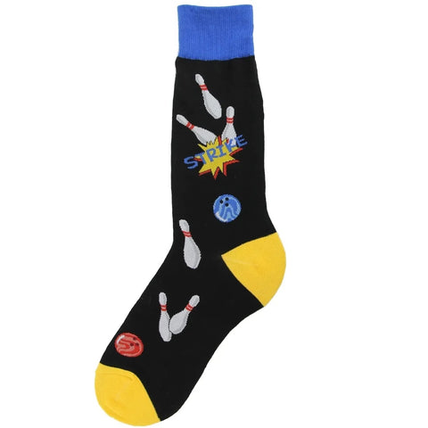 STRIKE Bowling (Black) Crew Socks L/XL