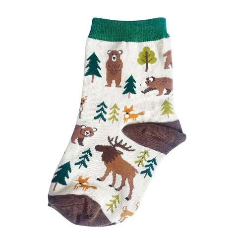 Woodland Creatures (Age 4-7) Crew Socks