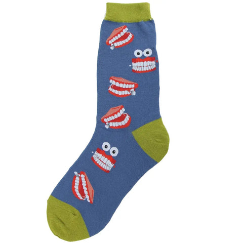 Chatty Teeth Crew Socks S/M