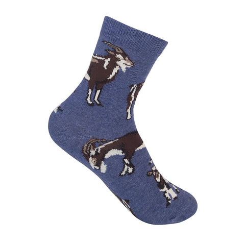 Goats Kids' Crew Socks (Age 7-10)