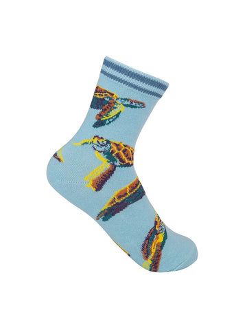 Sea Turtles Kids' Crew Socks (Age 7-10)