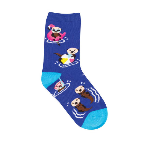 Otter Pool Party Kids' Crew Socks (Age 2-4)