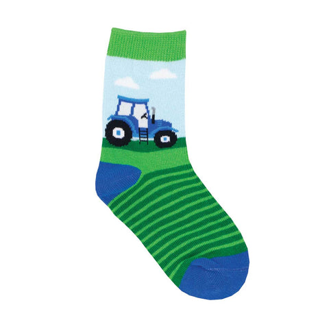 Right On Trac, Tractor Kids' Crew Socks (Age 2-4)