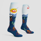 Hit The Slopes With Bigfoot (Blue) S/M Knee Highs