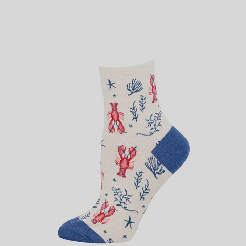 Jewels Of The Atlantic (Ivory) Mini Crew Sock S/M