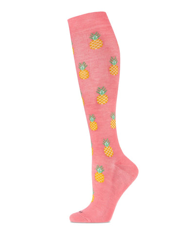 Pineapple Paradise (Pink) Compression Socks