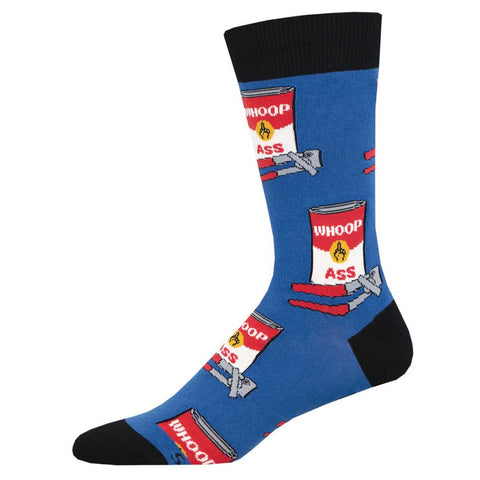 Can Of Whoop Ass (Blue) Crew Socks L/XL