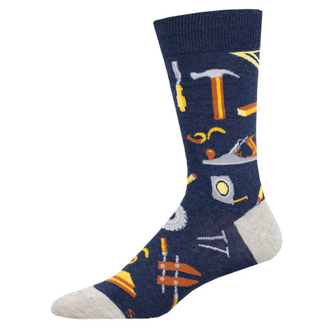 Can You Fix It? Yes, You Can! (Navy) Men's Crew Socks