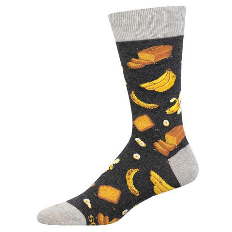 Banana Bread (Black) Crew Socks L/XL
