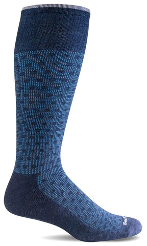 Shadowbox (Navy) Men's Compression Socks