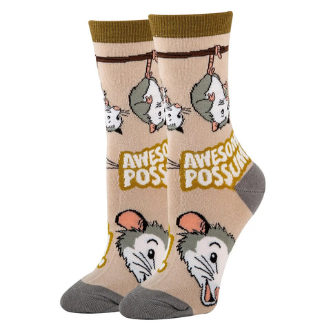 Anything Is Possumble Crew Sock S/M