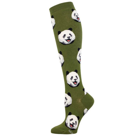 Hiya Panda (Green)  Knee Highs S/M