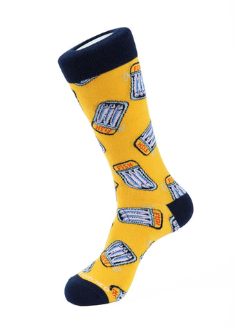 Sardines (Yellow) Crew Socks L/XL