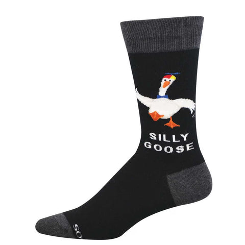 Silly Goose (Black) Crew Socks L/XL