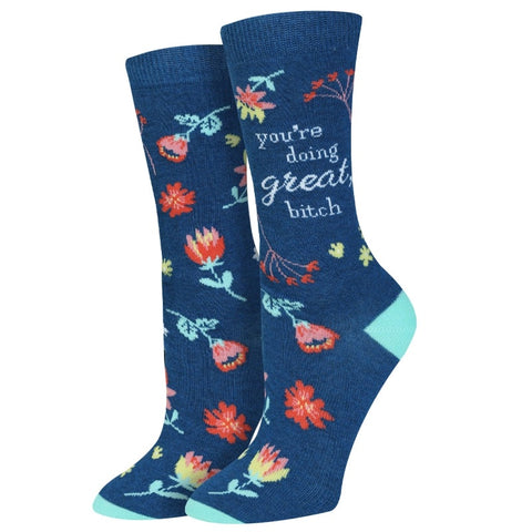 You're Doing Great, B*tch Crew Socks S/M