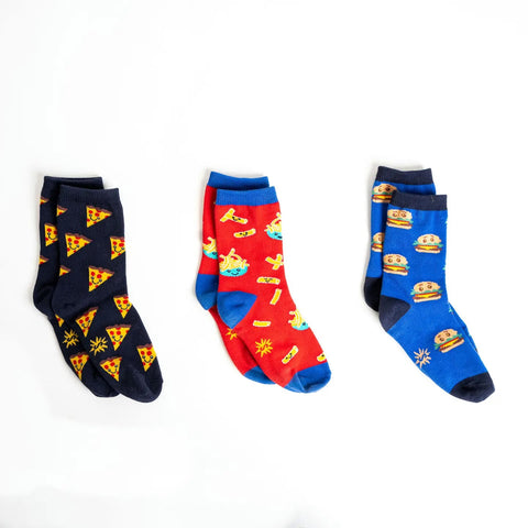 You Mac Me So Happy Kids' (Age 7-10) Crew Socks 3-Pack