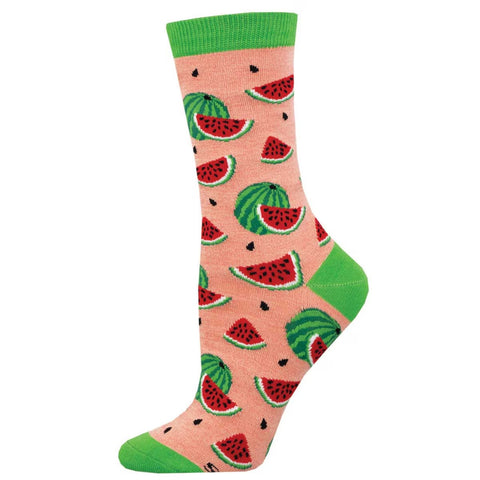 Watermelon (Pink Heather) Bamboo Crew S/M
