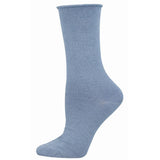 Roll Top Bamboo (Asst. Colors) Crew Socks S/M