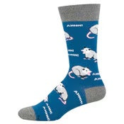 Ahhh-Possum! (Blue) Crew Socks L/XL