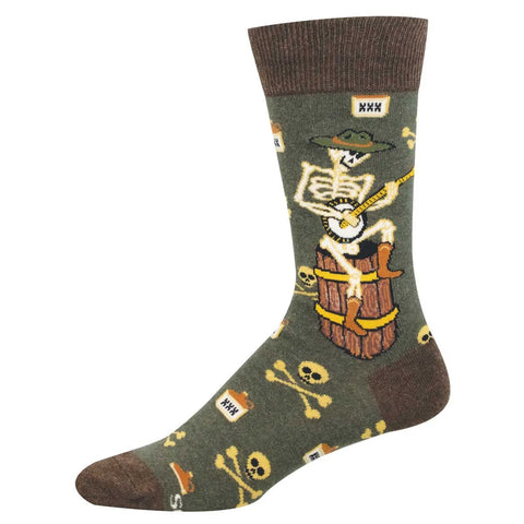 Banjo Bones (Green Heather) Crew Socks L/XL