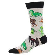 Cryptids (Gray Heather) Crew Socks L/XL