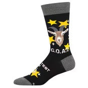 G.O.A.T., Greatest Of All Time (Black) Crew Socks L/XL