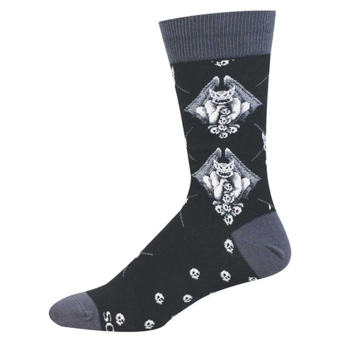 Gothic Gargoyles (Black) Crew Socks L/XL