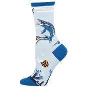 Mosasaurus (Blue) Crew Socks S/M