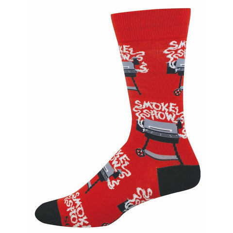 Smoke Show (Red) Crew Socks L/XL