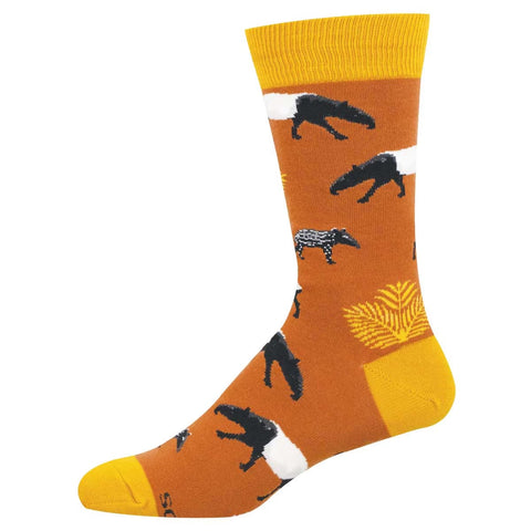 Tapir (Brown) Crew Socks L/XL