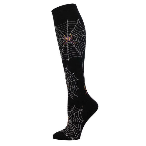 Spider Webs (Black) Knee Highs S/M