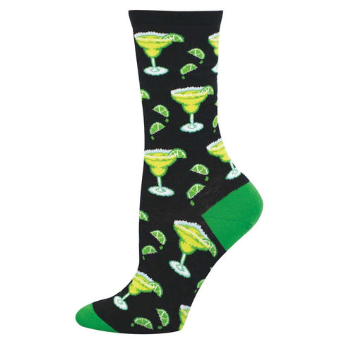 Margarita And Lime (Black) Crew Socks S/M
