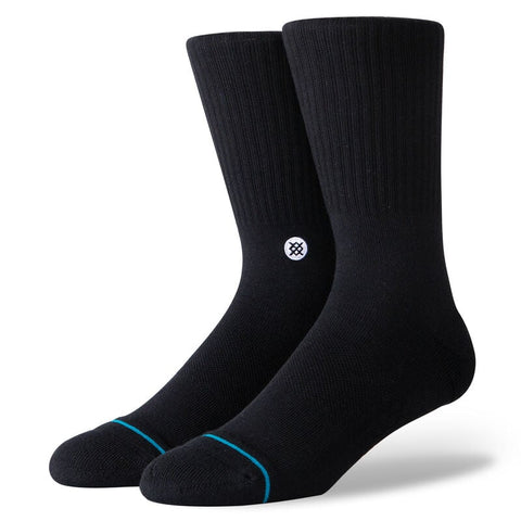 Stance Icon (Black) Extra Large/ King Crew Sock