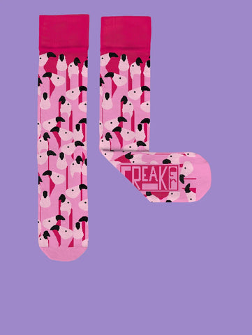 Flamingo Flock Party Unisex Crew Socks