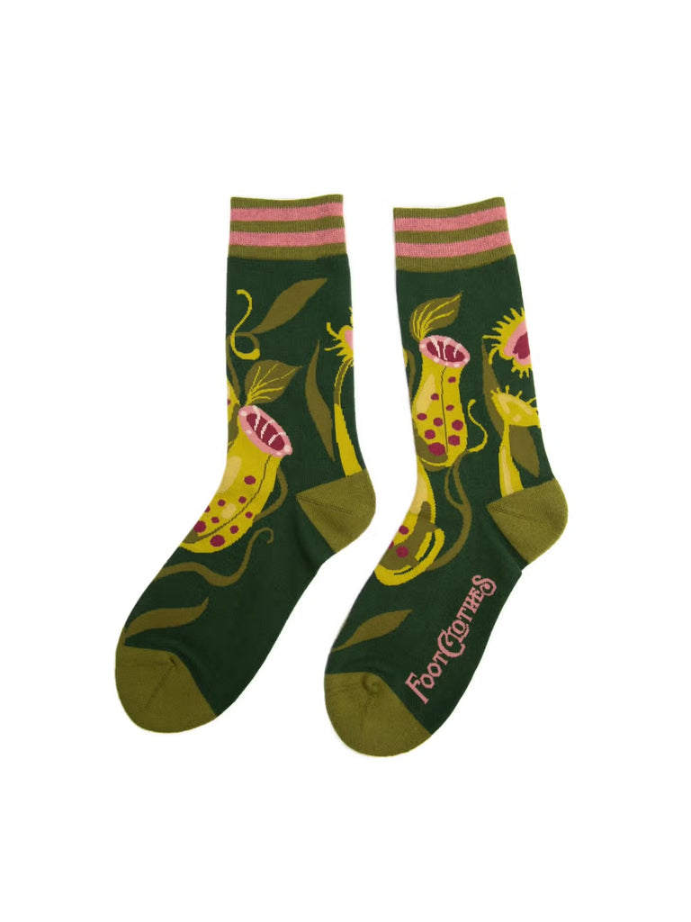 succulent socks Pitcher Plant Unisex Crew Socks – The Sock Shack in Portland Maine