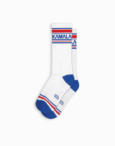 Kamala (White) Unisex Crew Socks