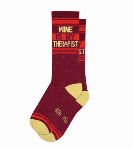 Wine Is My Therapist Unisex Crew Socks