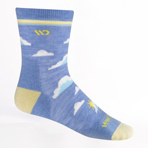 Wide Open®  Women's Cloud Hopper Cushioned Micro Crew Socks (Sky) Socks 9508