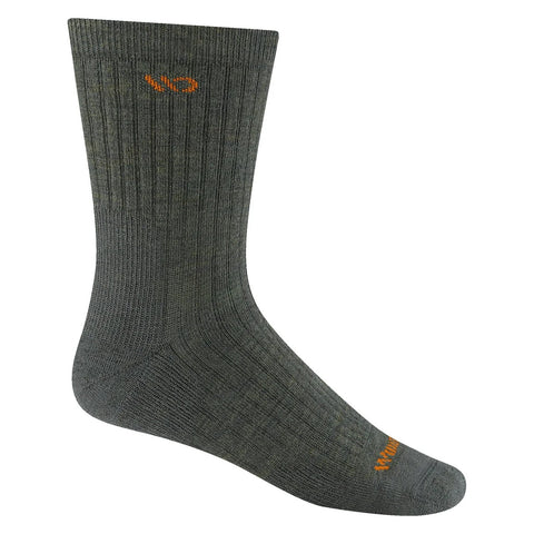 Wide Open® Men's Solid Cushioned Micro Crew (Forest) Socks 9001