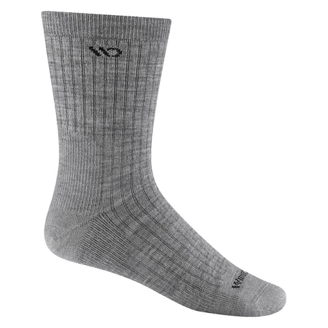 Wide Open® Men's Solid Cushioned Micro Crew (Light Gray) Socks 9001