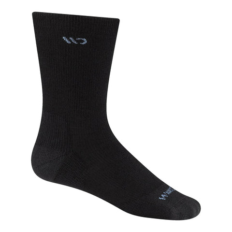 Wide Open®  Women's Solid Cushioned Micro Crew (Black) Socks 9504