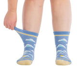 Wide Open®  Women's Cloud Hopper Cushioned Micro Crew Socks (Sky) Socks 9508