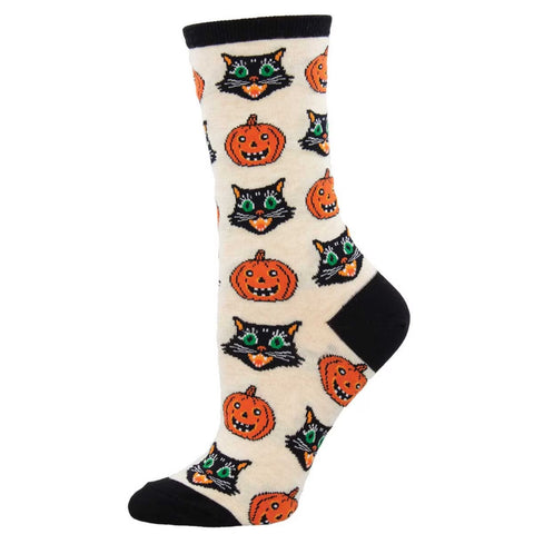 Vintage Halloween (Ivory) Crew Socks S/M