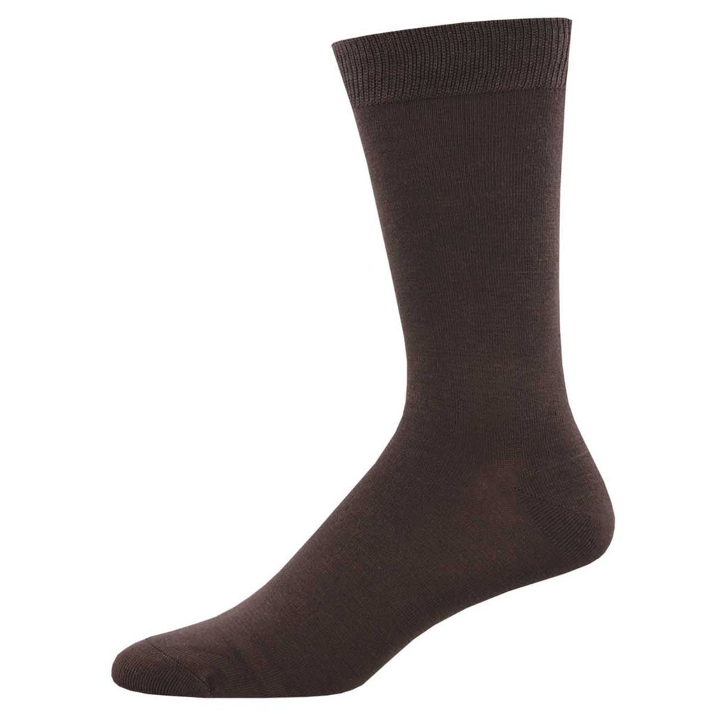 Solid Bamboo | King Size Men's Crew Brown Solid Bamboo | King Size Men's Crew Brown