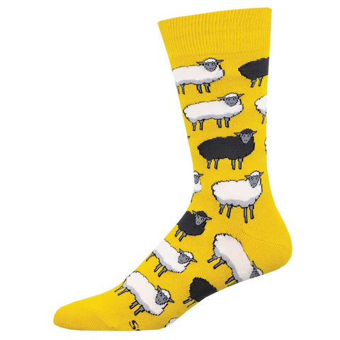 Black Sheep (Yellow) Men's Crew socks