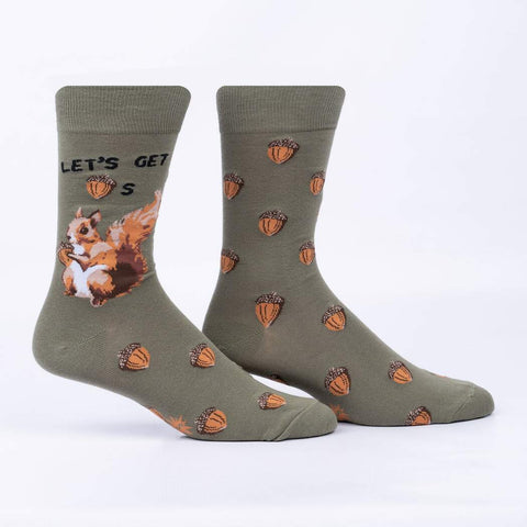 Squirrel, Let's Get Nuts Men's Crew Socks