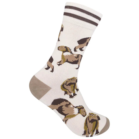 Capybara, Capybara (Ivory) Unisex Crew Socks – The Sock Shack in ...