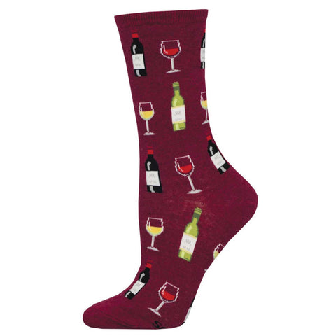 Fine Wine (Red) Women's Crew Sock