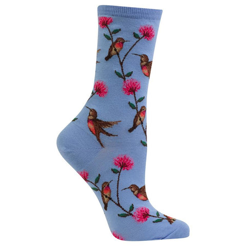 Hummingbirds (Blue) Women's Crew Socks