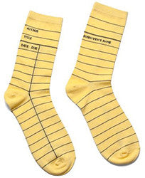 Library Card (Yellow) Women's Crew Socks